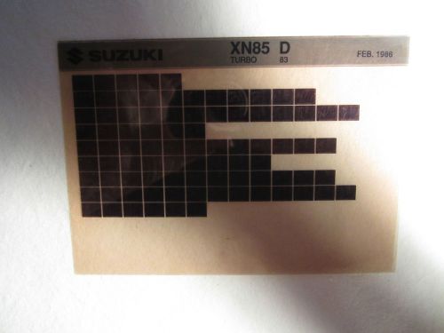 1983 suzuki motorcycle gs450 ed microfiche parts catalog factory gs 450