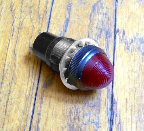 Vintage red beehive dash gauge panel light hot rod nos 1&#034;  dialco military