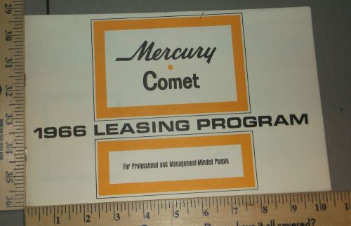 1966 mercury brochure original mercury comet leasing program rare