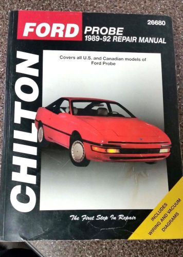 Chilton ford probe, 1989-92 total car care repair manual