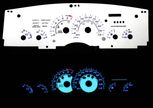 115mph glow gauge in dash white face euro reverse for 1993 chevrolet camaro rs