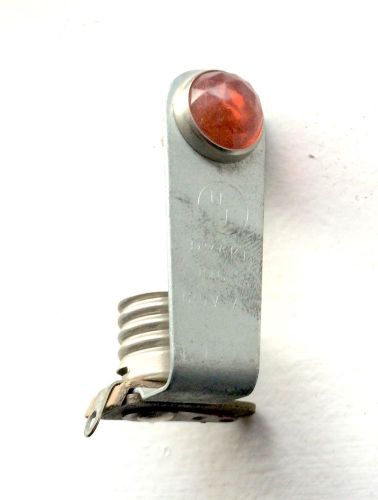 Vintage amber faceted lens dash gauge panel light hot rod 3/8&#034; nos rare 12v 6v 1