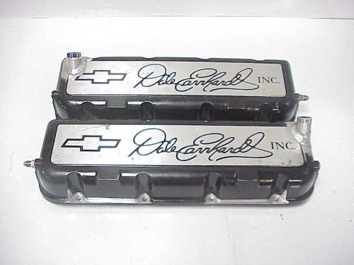 Dale earnhardt inc. engraved chevy sb 2.2 aluminum valve covers with oilers