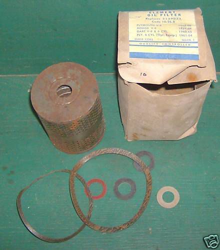 Nors 1956-1966 plymouth, dodge, dart oil filter element