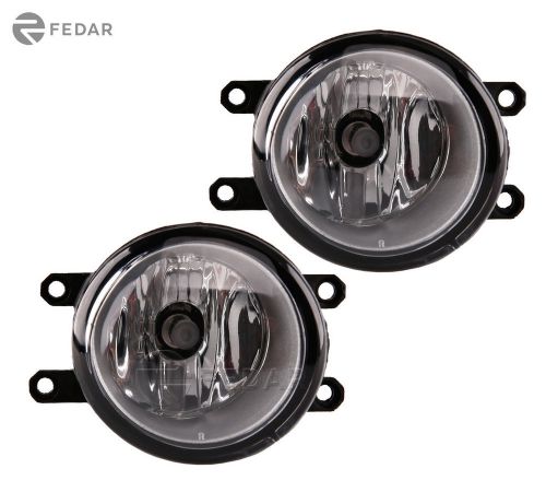 Fedar black cover clear lens fog light fits 2012-2015 toyota camry (set of 2)