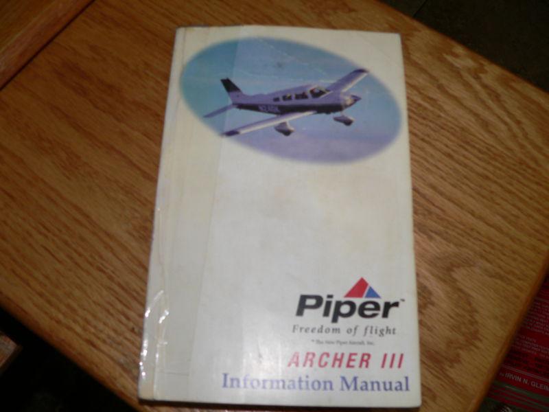 Piper archer iii  pa-28-181 pilot's information manual