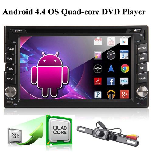 Quad-core android 4.4 car gps dvd player stereo double din dab+obd2 wifi+camera