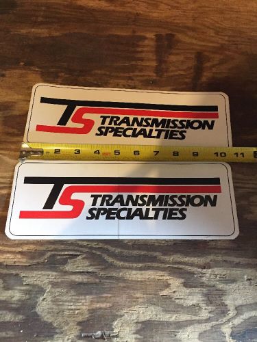 Pair of new trans specialities  racing stickers / decals nhra