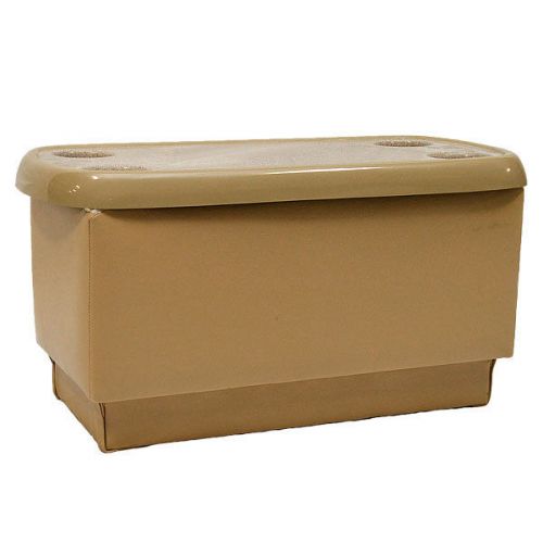 Custom beige granite / wood /vinyl pontoon boat livewell box 208622 (second)