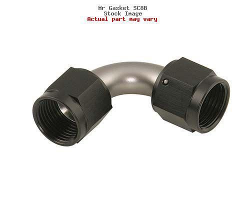 Mr gasket shadow series an fitting sc6b 90 degree coupler for -6 braided hose