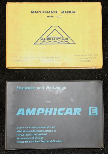 Amphicar original service manual and master parts book