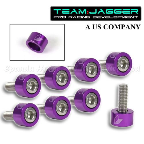 For 90-15 accord 4-cyl jdm logo 9pc 8mm bolts header cup washers anodized purple