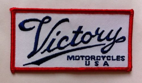 Victory motorcycle 4&#034; r/w/b rectangle logo patch.nice!!new