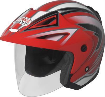 G-force racing helmet x9 commuter open face red cloth liner x-large each