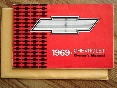 1969 chevrolet owner&#039;s manual.original factory item with an envelope
