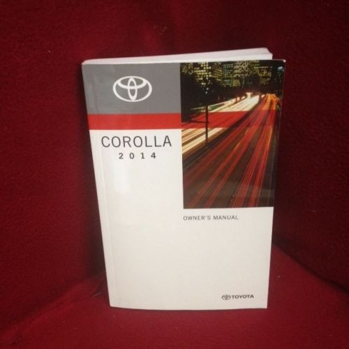 2014 toyota corolla owners manual