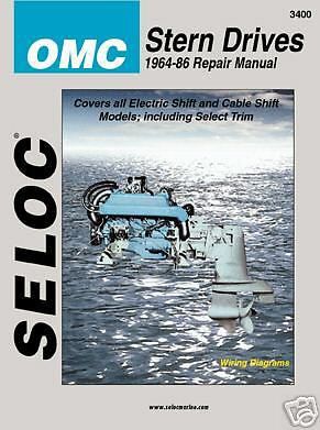 Seloc repair manual omc stern drive 64-86 4 cyl  v6  v8
