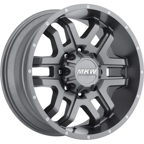 20x9 anthracite mkw offroad m93 8x6.5 +10 rims lt275/65r20 tires