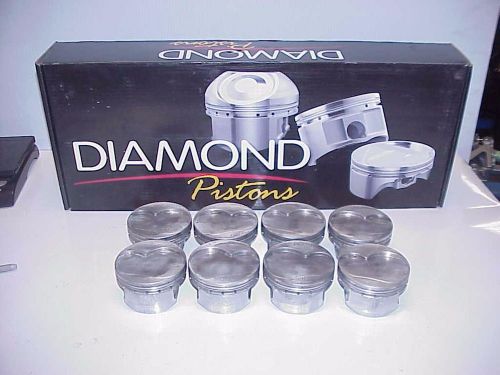 8 diamond gas ported pistons 4.156-1.080 for 11° sb chevy aluminum heads la29