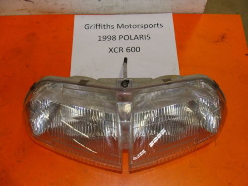 98 polaris xcr xlt xc? 600 triple 99? 00? head light headlight lens w bulbs nice