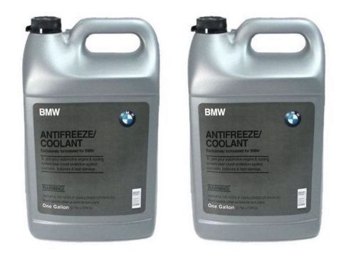 *2 gallons set genuine bmw engine coolant antifreeze fluid blue 100% concentrate