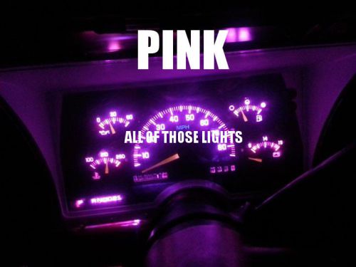 6 pink t10 led instrument panel cluster dash light bulb pc168 pc194