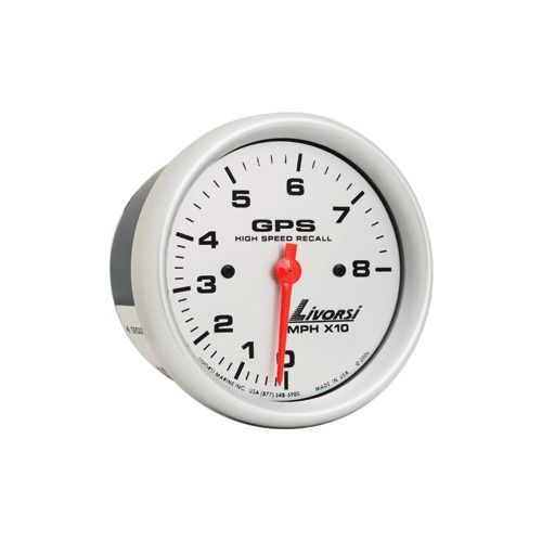 Livorsi electric automotive 80 mph gps speedometer platinum 3 3/8&#034;