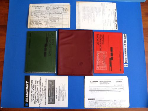 82 1982 porsche 911 sc 911sc owner manual / service book / msrp / pouch set g146