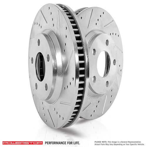 Disc brake rotor set-extreme performance drilled &amp; slotted brake rotor rear