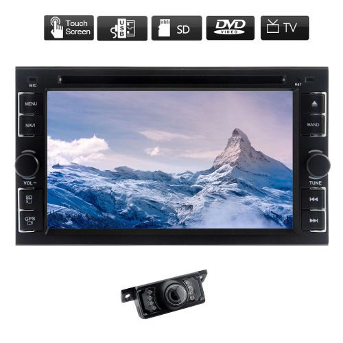 Double din car radio in-dash dvd player tv no-gps wince stereo subwoofer+camera