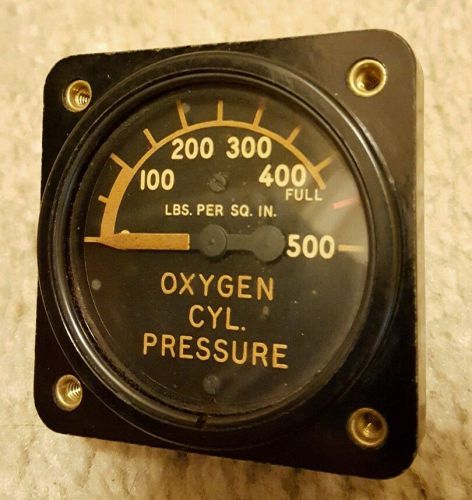 Vintage clapp instrument co an-6021-1 oxygen cylinder pressure gauge gage