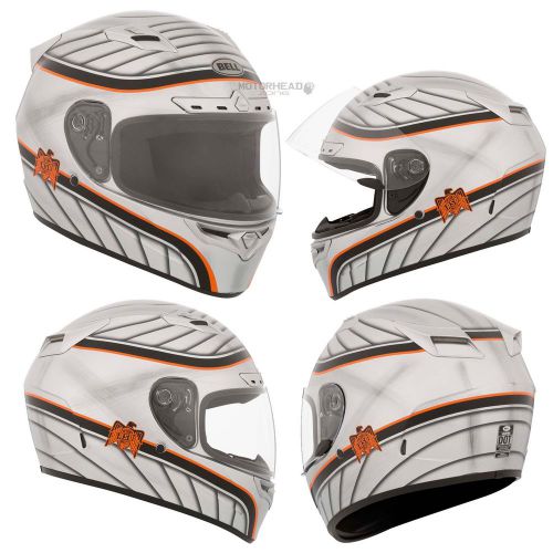 Motorcycle bell helmet vortex rsd dyna grey/orange/black adult 2xlarge full face