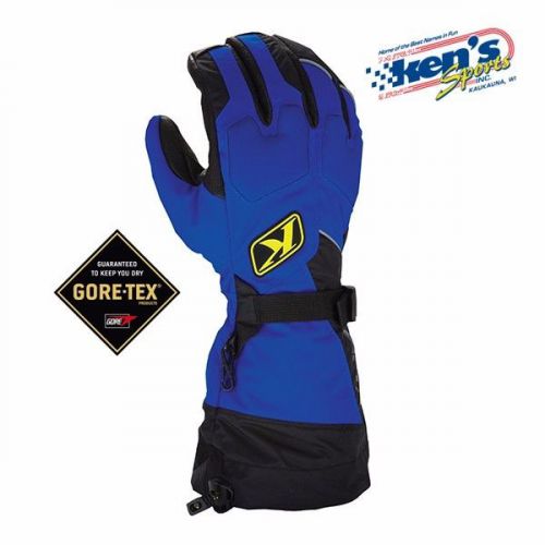 Klim blue fusion gore-tex winter snowmobile gloves (non-current), 3087-000-200