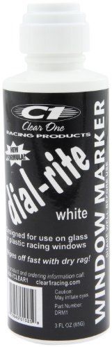 Clearone clear one drm1 dial-rite white window marker - 3 oz.