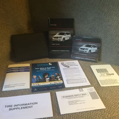 2011 dodge grand caravan owners manual set with dvd, warranty books and case
