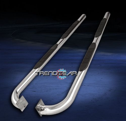 03-06 mitsubishi outlander 3&#034; stainless steel round side step nerf bars chrome