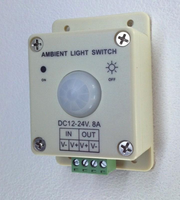 Led lighting ambient light switch 12 - 24 volt dc 8 amp max ssl control