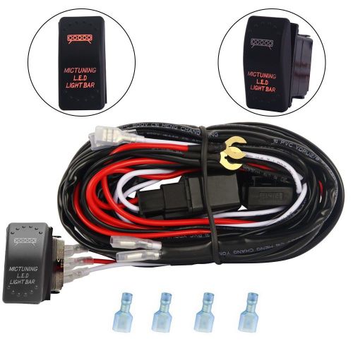 Mictuning wiring harness orange led light bar laser rocker switch on-off car suv
