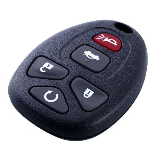 Car 5 button remote clicker key fob w/chip black for chevrolet cadillac