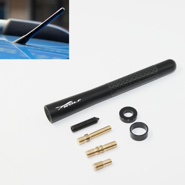 4.7" inch sport style black carbon fiber short antenna for ford all model