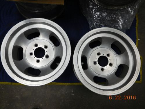 Vintage pair u.s. indy 15x7 ford slot mag wheels mopar dodge plymouth mustang gt