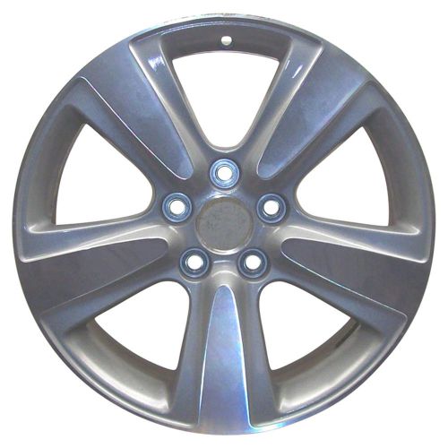 Oem reman 18x8 alloy wheel, rim gray metallic textured with machined face-71793