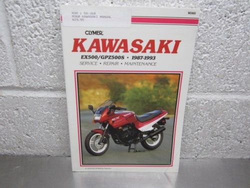 Clymer repair manual m360 kawasaki ex500 1987-1993