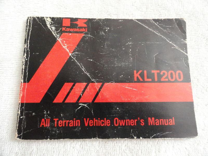 1982 1983 kawasaki klt200  owners manual klt 200