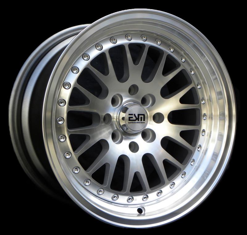 15x8 15" ccw style wheels rims esm 007 4x100x114.3 et20 cb67.1 renault