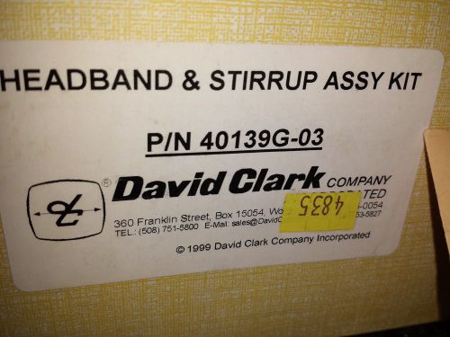 David clark youth headband/stirrup assembly kit p/n: 40139g-03 - for youth/child