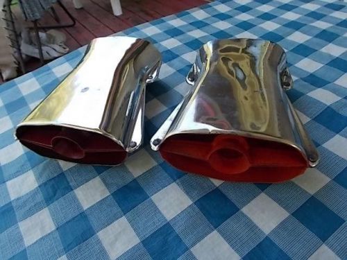Vtg exhaust tips extensions, tail pipe, turbo ford merc olds buick studebaker
