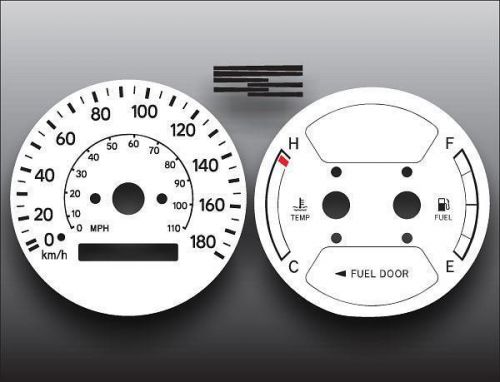 1998-2002 chevrolet prizm 180 metric kph kmh dash cluster white face gauges