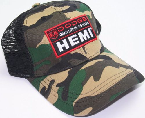 Dodge ram summer mesh back hat hemi army camo base ball cap logo decal emblem us