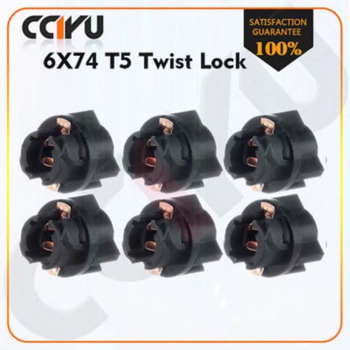 6x twist lock socket t5 led instrument panel cluster dash light bulb 58 70 73 74
